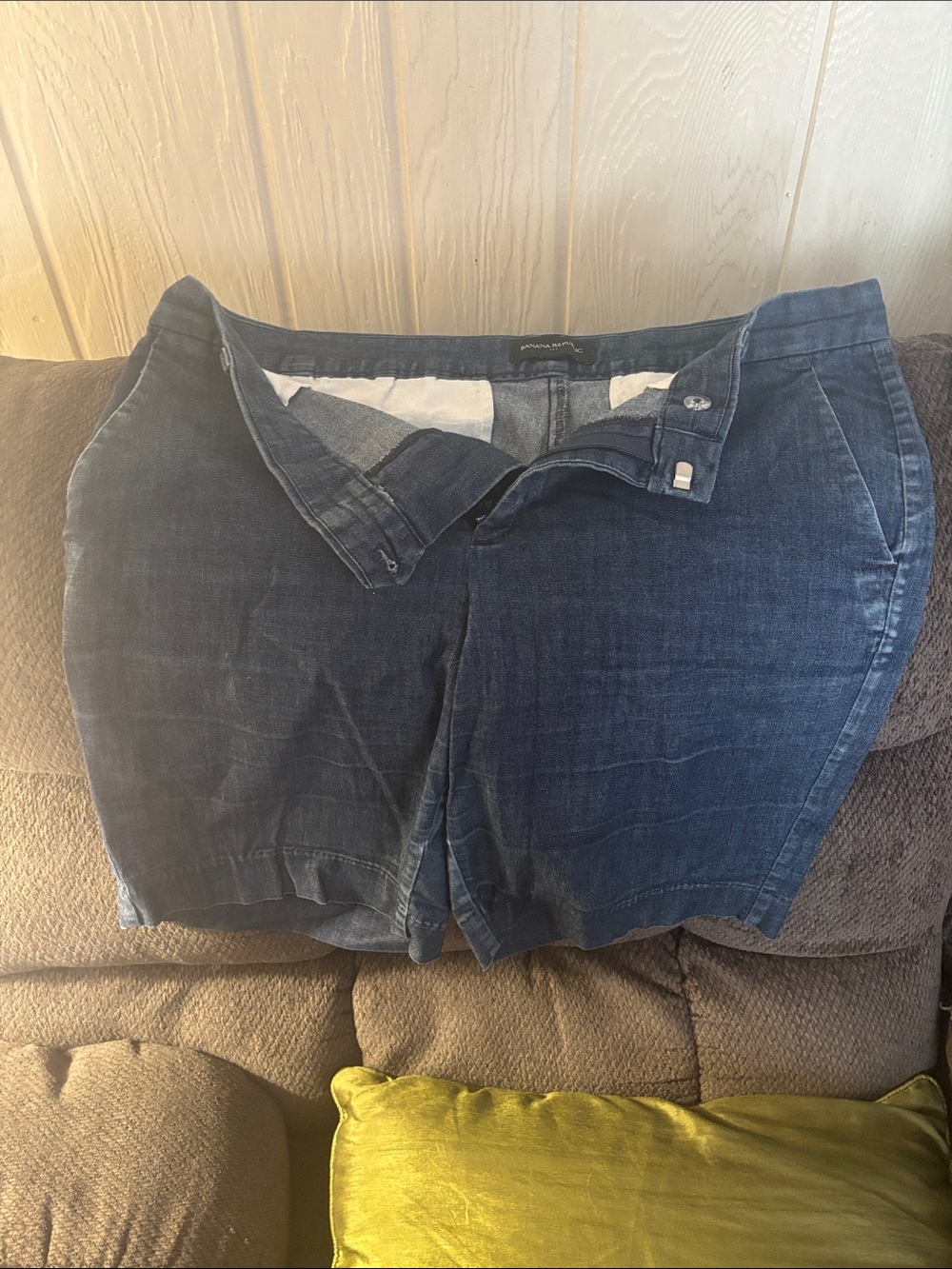 Banana Republic Dark Blue Denim Boyfriend Shorts